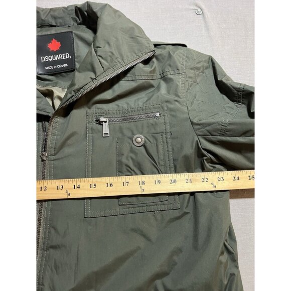 Dsquared2 Jacket Men's XL Green Pocketed Insulated Long Sleeve READ - Picture 11 of 15